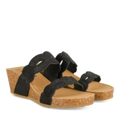 Mules NOIR Femme Motif Uni A Enfiler