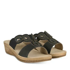 Mules NOIR Femme Motif Uni A Enfiler