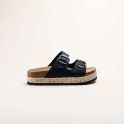 Mules NOIR Femme Motif Uni A Enfiler