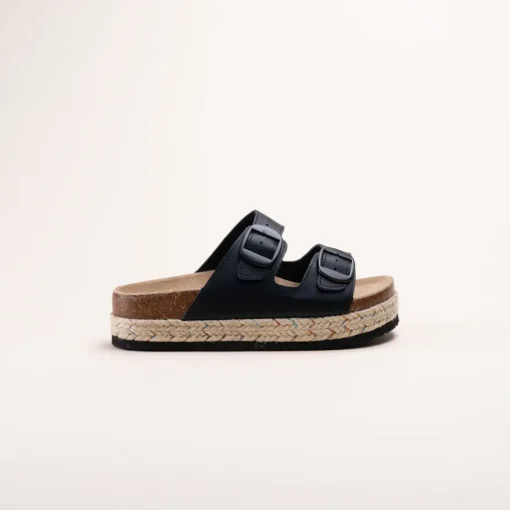 Mules NOIR Femme Motif Uni A Enfiler