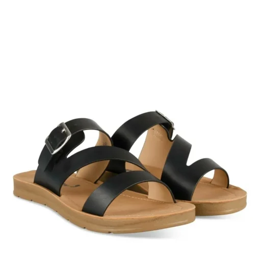Mules NOIR Femme Motif Uni A Enfiler