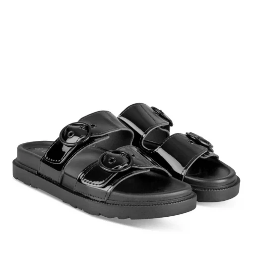 Mules NOIR Femme Motif Uni A Enfiler