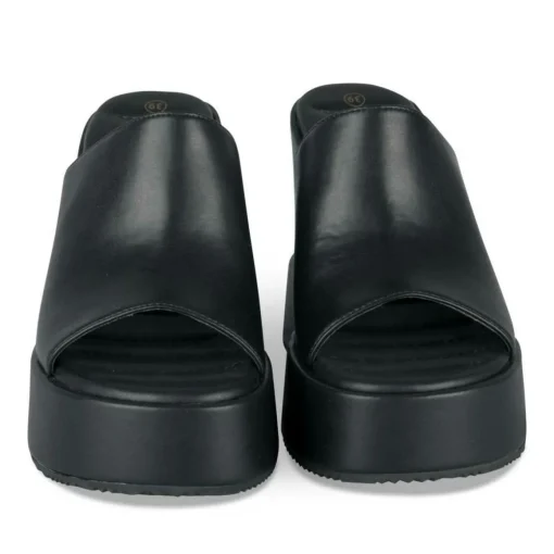 Mules NOIR Femme Motif Uni A Enfiler