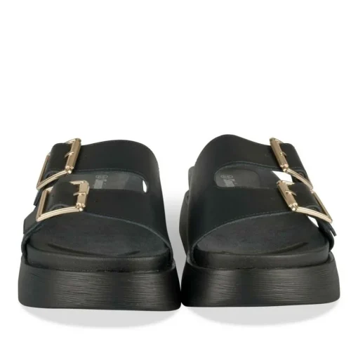 Mules NOIR Femme Motif Uni A Enfiler