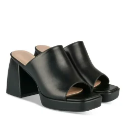 Mules NOIR Femme Motif Uni A Enfiler