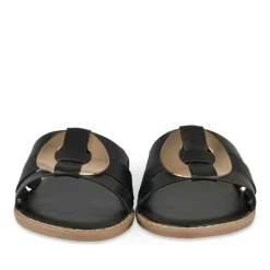 Mules NOIR Femme Motif Uni A Enfiler