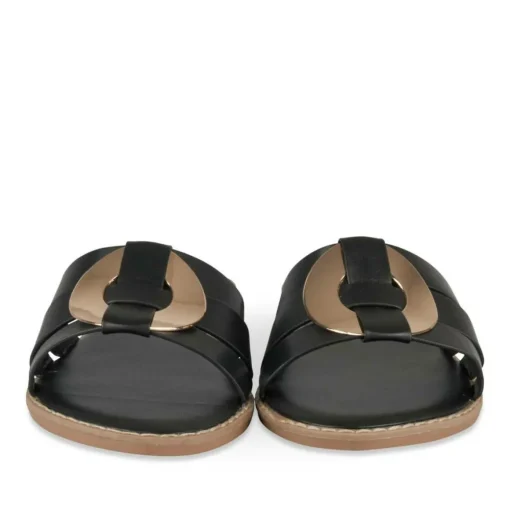 Mules NOIR Femme Motif Uni A Enfiler