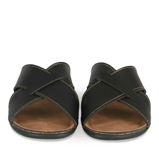 Mules NOIR Femme Motif Uni A Enfiler