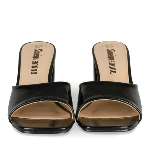 Mules NOIR Femme Motif Uni A Enfiler