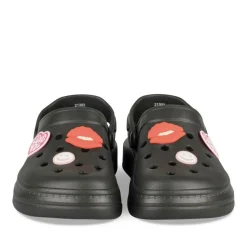 Mules NOIR Femme Motif Uni A Enfiler