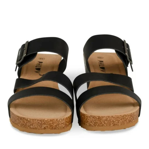 Mules NOIR Femme Motif Uni A Enfiler