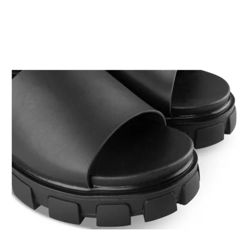 Mules NOIR Femme Motif Uni A Enfiler