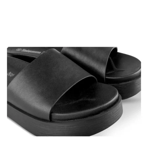 Mules NOIR Femme Motif Uni A Enfiler