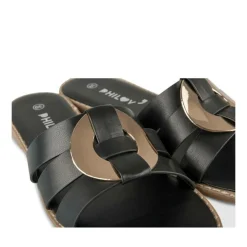 Mules NOIR Femme Motif Uni A Enfiler
