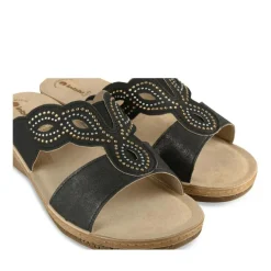Mules NOIR Femme Motif Uni A Enfiler
