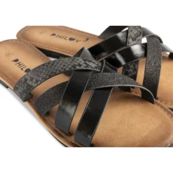 Mules NOIR Femme Motif Uni A Enfiler