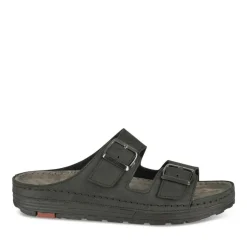 Mules NOIR Homme CUIR Motif Uni A Enfiler
