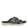 Mules NOIR Homme CUIR Motif Uni A Enfiler