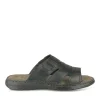 Mules NOIR Homme CUIR Motif Uni A Enfiler