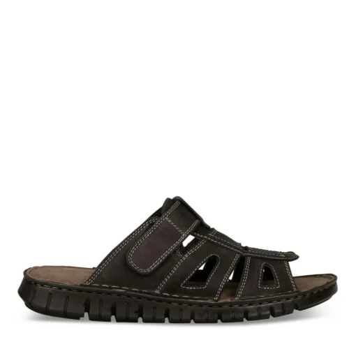 Mules NOIR Homme CUIR Motif Uni