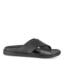 Mules NOIR Homme CUIR Motif Uni A Enfiler
