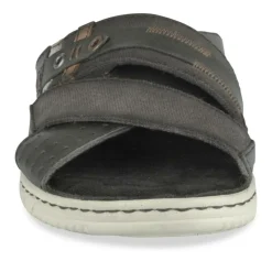 Mules NOIR Homme CUIR Motif Uni A Enfiler