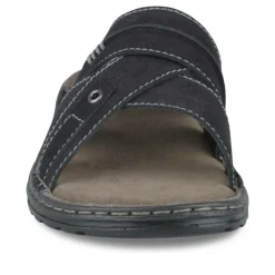 Mules NOIR Homme CUIR Motif Uni A Enfiler