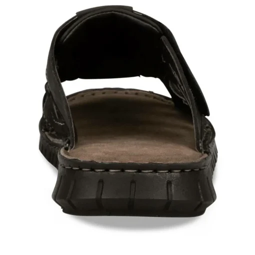 Mules NOIR Homme CUIR Motif Uni