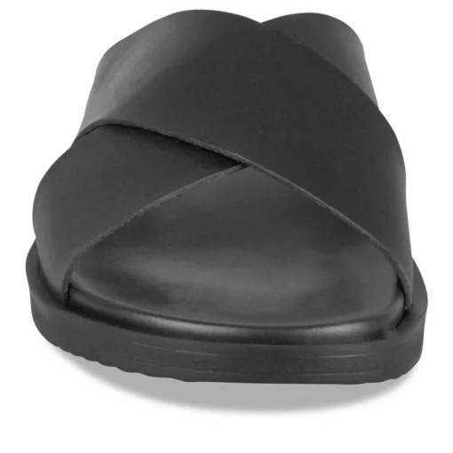 Mules NOIR Homme CUIR Motif Uni A Enfiler