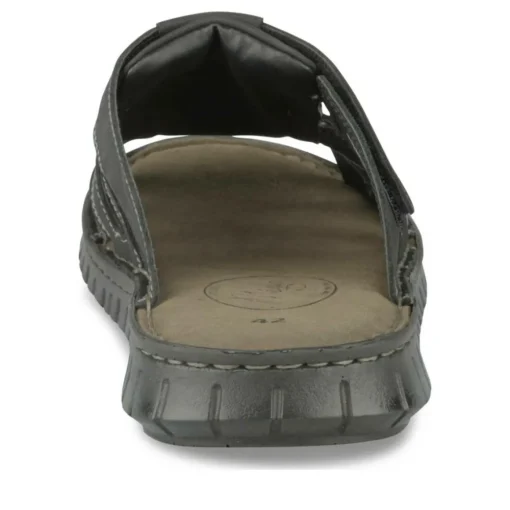 Mules NOIR Homme CUIR Motif Uni A Enfiler