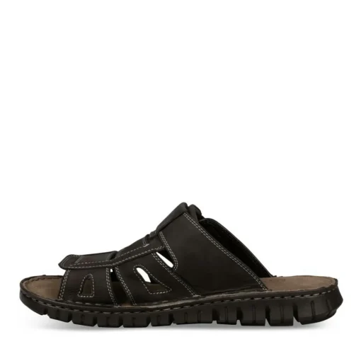 Mules NOIR Homme CUIR Motif Uni