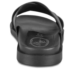 Mules NOIR Homme CUIR Motif Uni A Enfiler