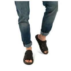 Mules NOIR Homme CUIR Motif Uni