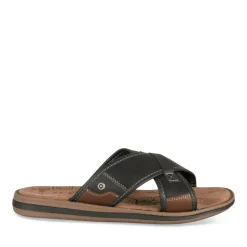 Mules NOIR Homme Motif Uni A Enfiler
