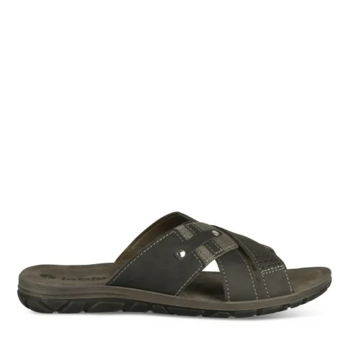 Mules NOIR Homme Motif Uni A Enfiler