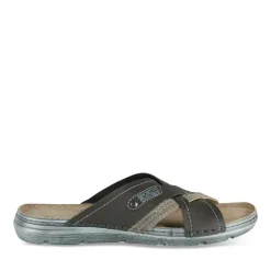 Mules NOIR Homme Motif Uni A Enfiler