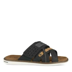 Mules NOIR Homme Motif Uni A Enfiler