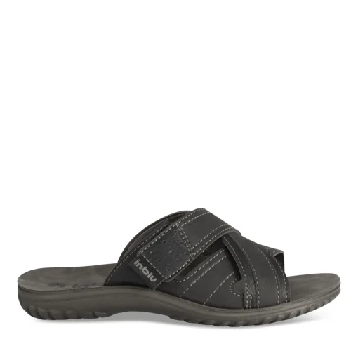 Mules NOIR Homme Motif Uni A Enfiler