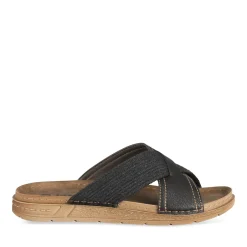 Mules NOIR Homme Motif Uni A Enfiler
