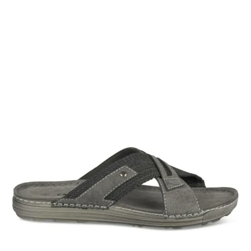 Mules NOIR Homme Motif Uni A Enfiler