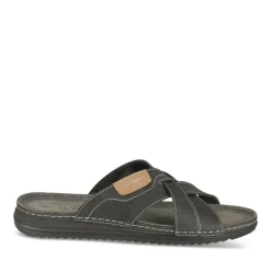 Mules NOIR Homme Motif Uni A Enfiler