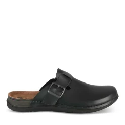 Mules NOIR Homme Motif Uni A Enfiler