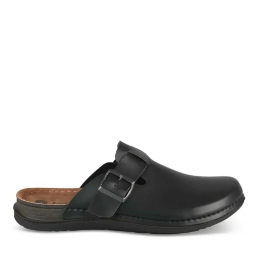 Mules NOIR Homme Motif Uni A Enfiler