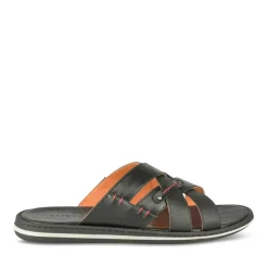 Mules NOIR Homme Motif Uni A Enfiler