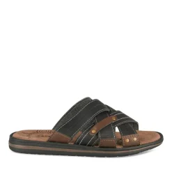 Mules NOIR Homme Motif Uni A Enfiler