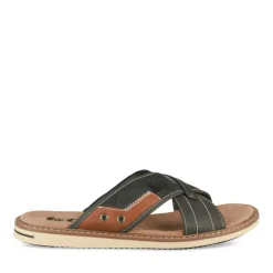 Mules NOIR Homme Motif Uni A Enfiler