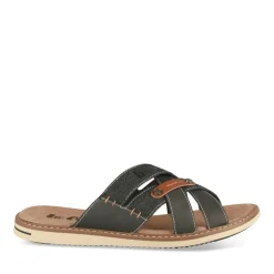 Mules NOIR Homme Motif Uni A Enfiler