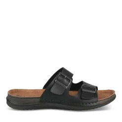 Mules NOIR Homme Motif Uni A Enfiler