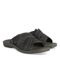 Mules NOIR Homme Motif Uni A Enfiler