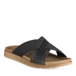 Mules NOIR Homme Motif Uni A Enfiler